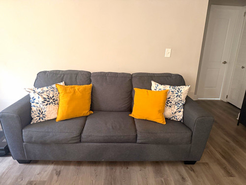 Gray fabric seat sofa - gray,