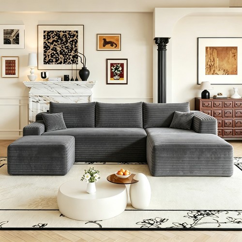 103 shaped boneless couch - 103", u