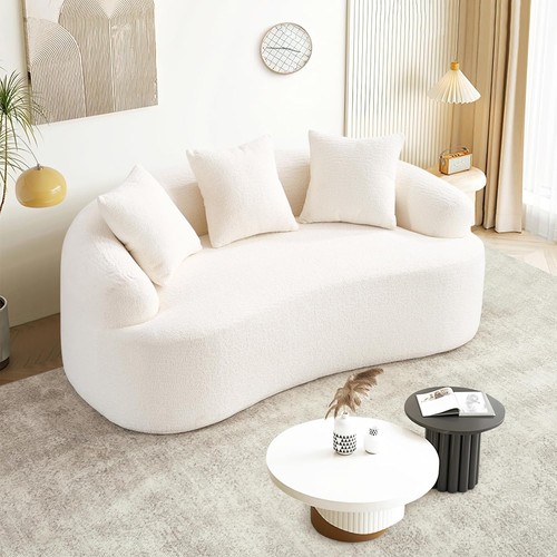 Curved loveseat sectional - loveseat,