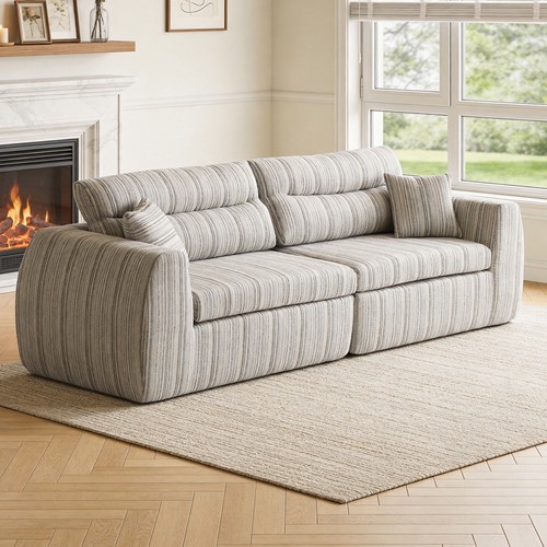 Seater chenille stripe sofa - chenille,