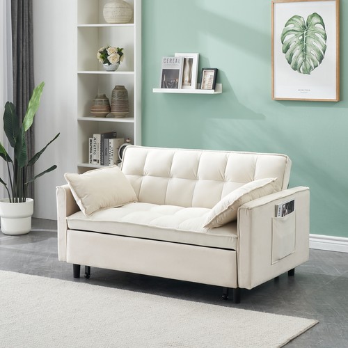 Velvet convertible sofa bed - convertible,