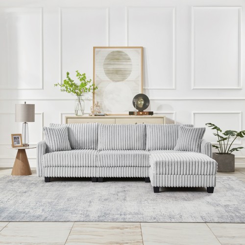 100 shaped corduroy - 100", l-shaped