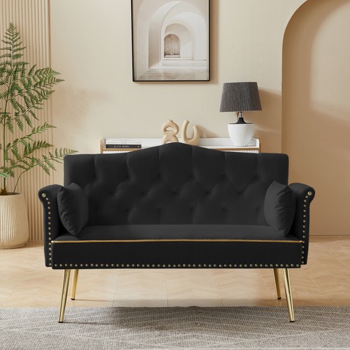 Black seater sofa - black,