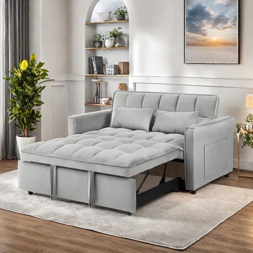 Gray velvet convertible - velvet,