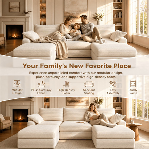 107 inch modular sectional - inch,