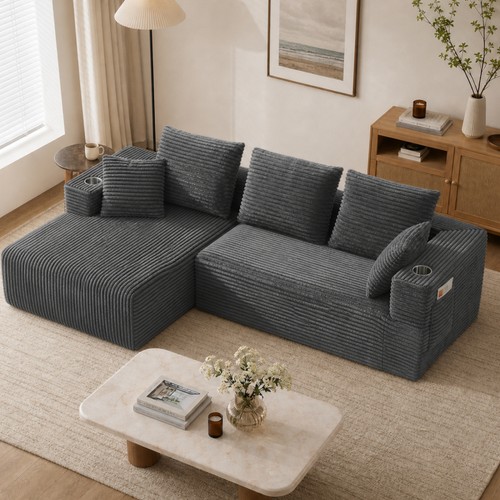Corduroy modular couch - corduroy,