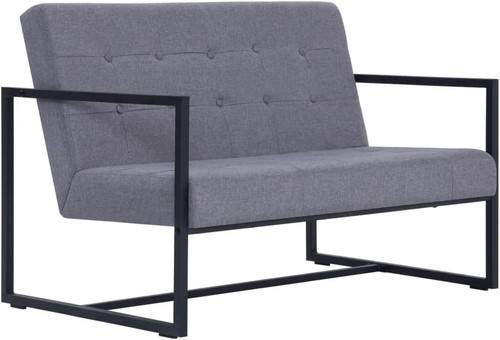 Seater light gray - 2-seater, fabric