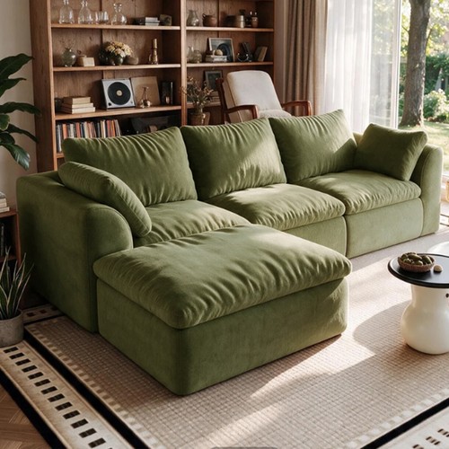 Chenille l shaped - 96.5", l-shaped