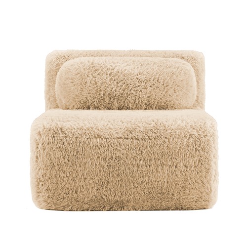 Armless sofa with pillow plush - armless,
