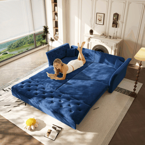 Queen pull out sofa - 74.4",