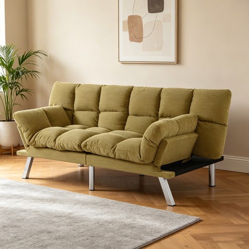 Modern corduroy futon - 68",